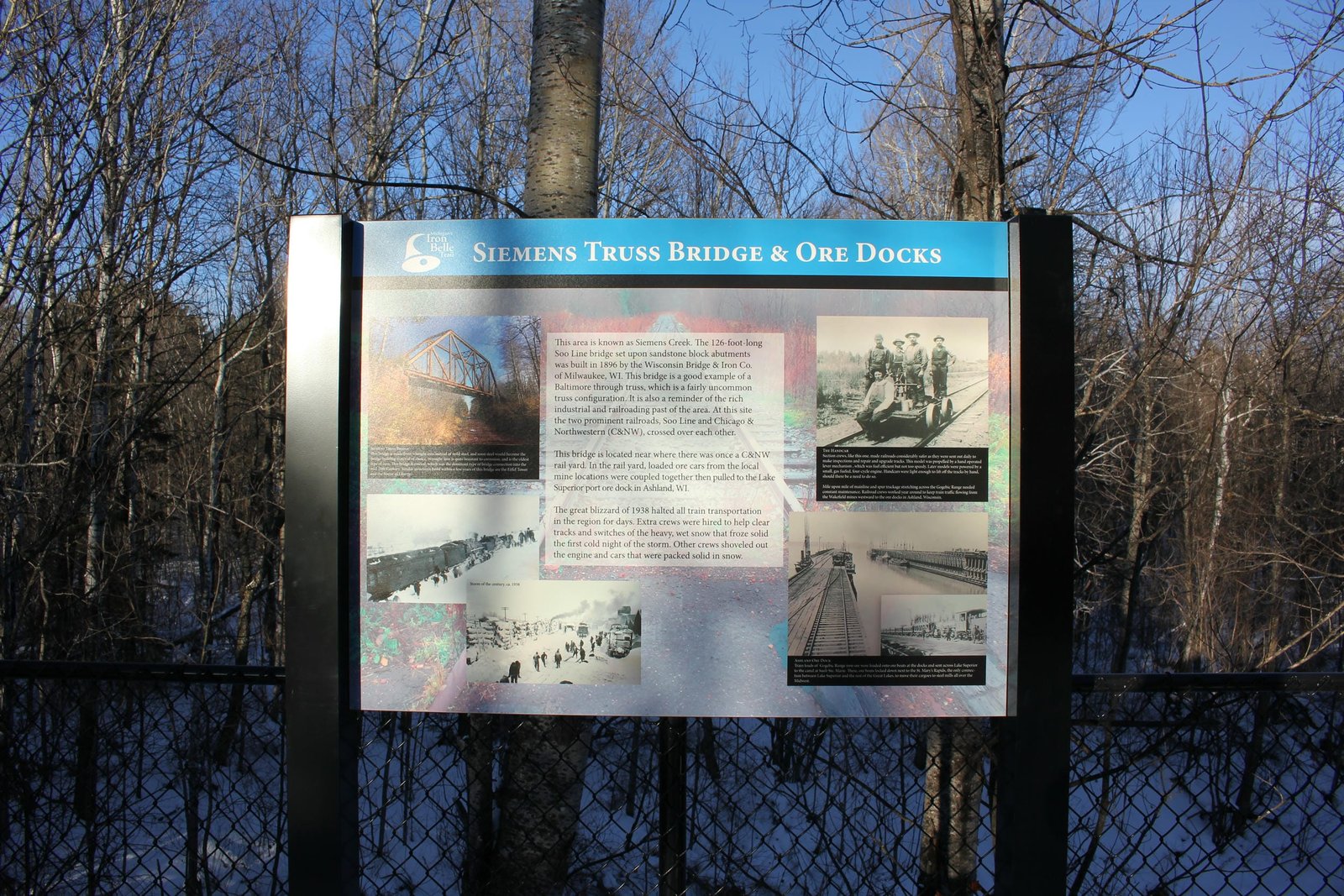 Sign near bridge